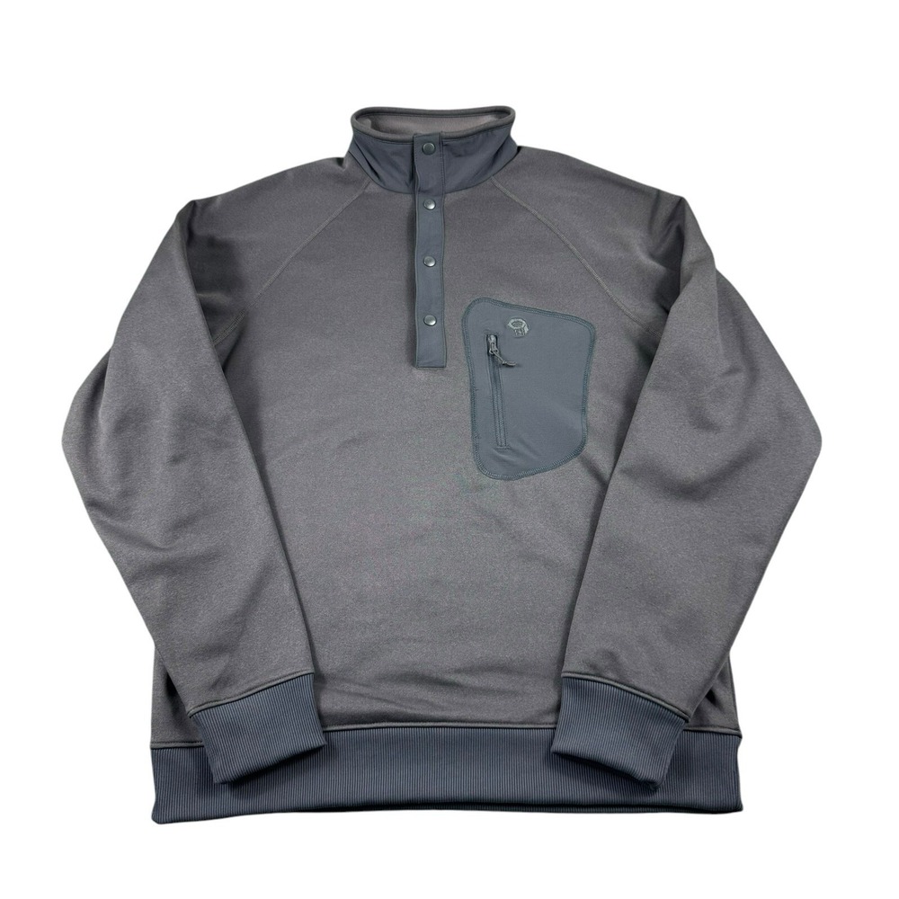 Mountain Hardwear Gray Snap Front Polyester Jacket Size Men's M